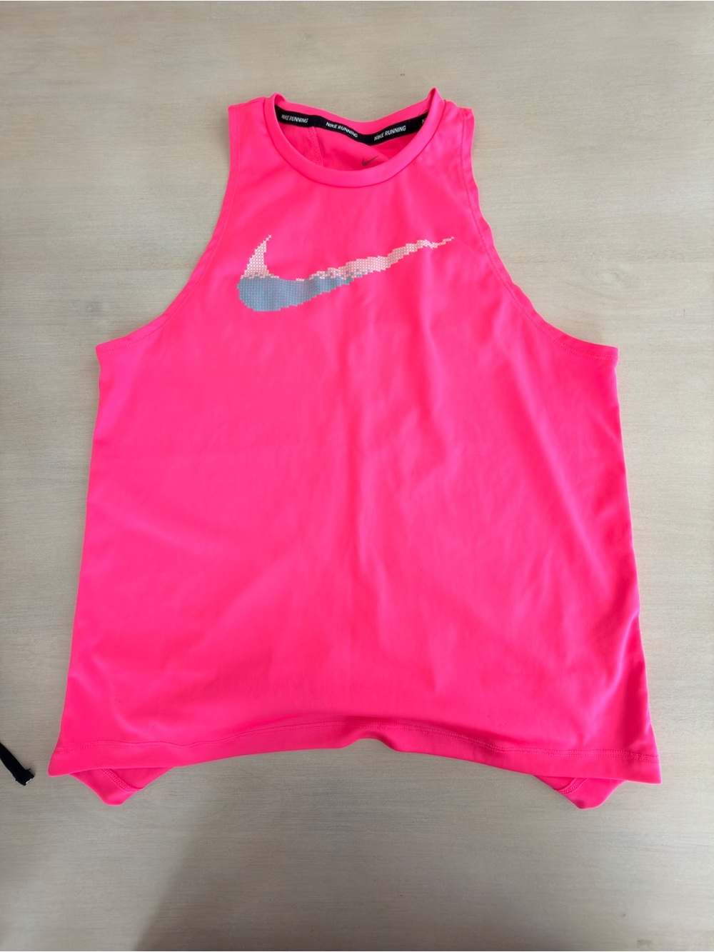Nike Pink Racerback Tank with Swoosh - Size Medium